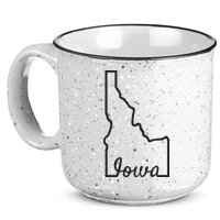 Idaho Iowa Funny Geography Mix Up Joke Idawa State Pride 15oz Campfire Ceramic Mug