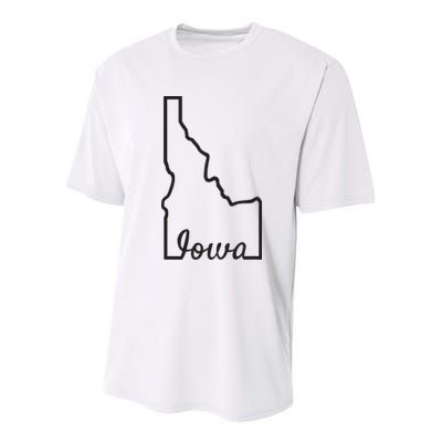 Idaho Iowa Funny Geography Mix Up Joke Idawa State Pride Youth Performance Sprint T-Shirt