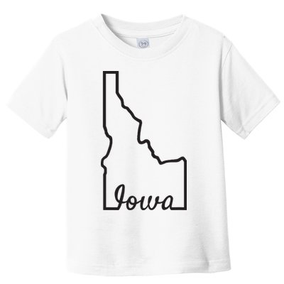 Idaho Iowa Funny Geography Mix Up Joke Idawa State Pride Toddler T-Shirt