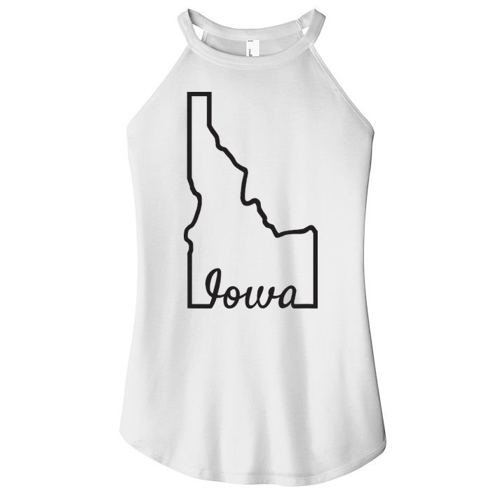 Idaho Iowa Funny Geography Mix Up Joke Idawa State Pride Women's Perfect Tri Rocker Tank