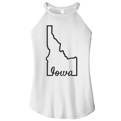 Idaho Iowa Funny Geography Mix Up Joke Idawa State Pride Women's Perfect Tri Rocker Tank