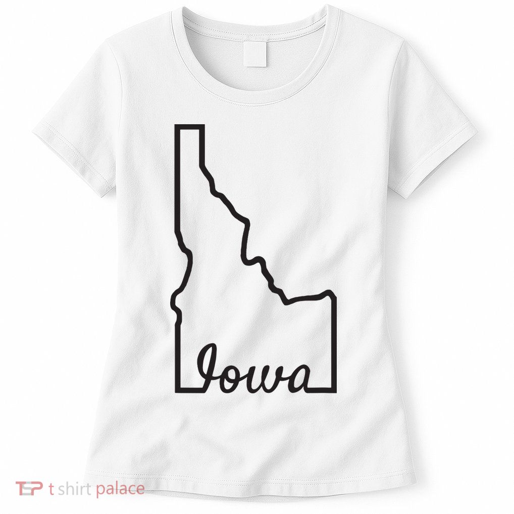 Idaho Iowa Funny Geography Mix Up Joke Idawa State Pride Womens T-Shirt