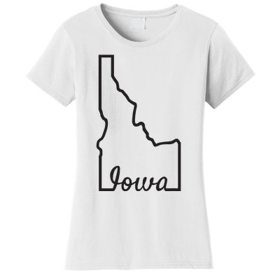 Idaho Iowa Funny Geography Mix Up Joke Idawa State Pride Women's T-Shirt