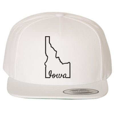 Idaho Iowa Funny Geography Mix Up Joke Idawa State Pride Wool Snapback Cap