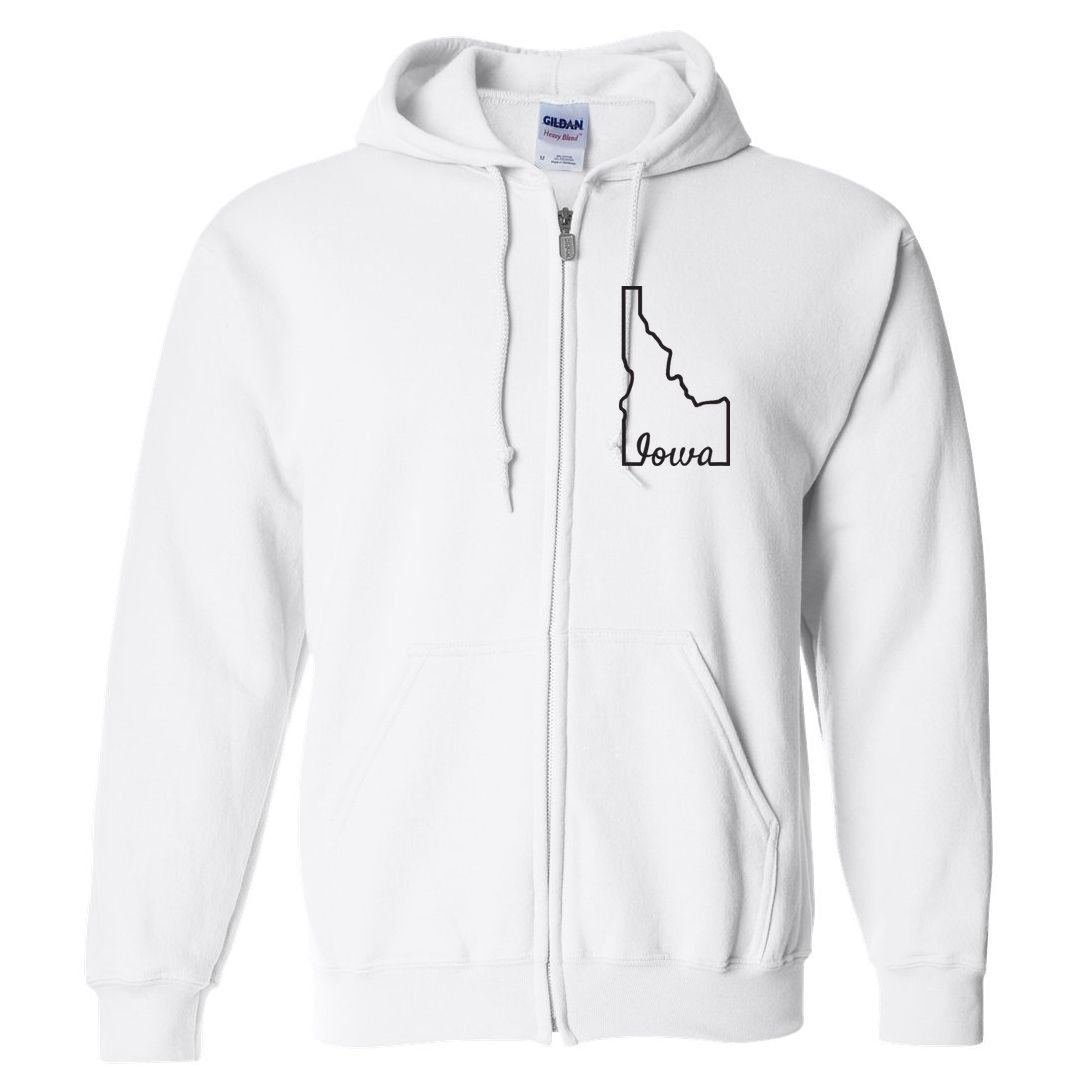 Idaho Iowa Funny Geography Mix Up Joke Idawa State Pride Full Zip Hoodie