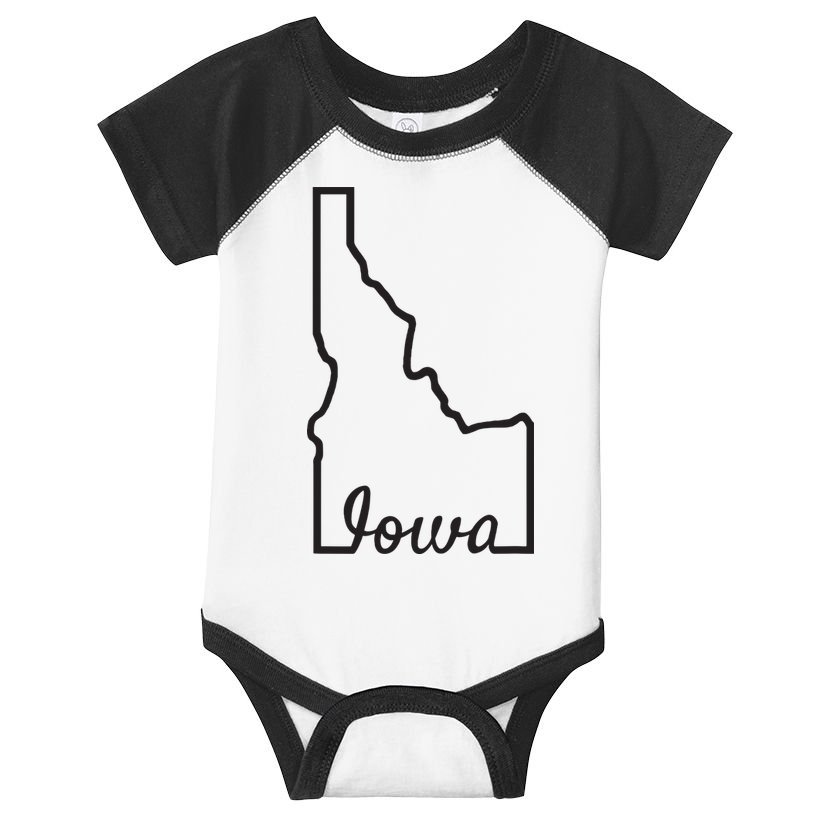 Idaho Iowa Funny Geography Mix Up Joke Idawa State Pride Infant Baby Jersey Bodysuit