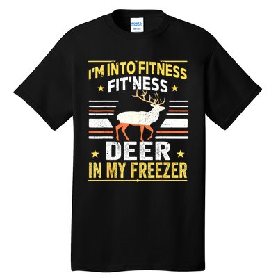 Im Into Fitness Deer Freezer Funny Dad Hunter Deer Hunting Tall T-Shirt