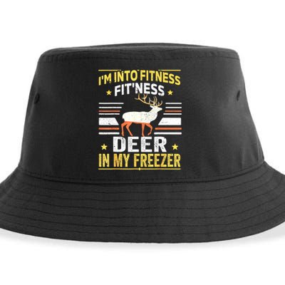 Im Into Fitness Deer Freezer Funny Dad Hunter Deer Hunting Sustainable Bucket Hat