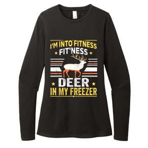 Im Into Fitness Deer Freezer Funny Dad Hunter Deer Hunting Womens CVC Long Sleeve Shirt