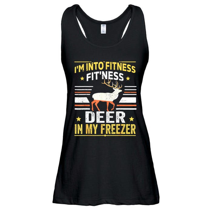 Im Into Fitness Deer Freezer Funny Dad Hunter Deer Hunting Ladies Essential Flowy Tank