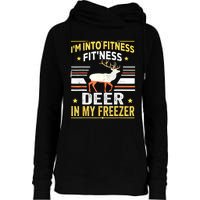 Im Into Fitness Deer Freezer Funny Dad Hunter Deer Hunting Womens Funnel Neck Pullover Hood