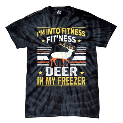 Im Into Fitness Deer Freezer Funny Dad Hunter Deer Hunting Tie-Dye T-Shirt