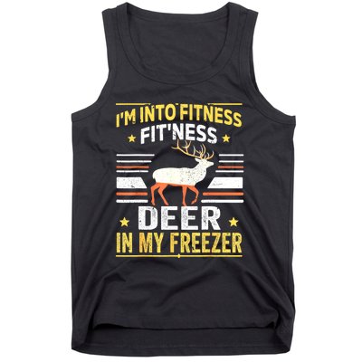 Im Into Fitness Deer Freezer Funny Dad Hunter Deer Hunting Tank Top