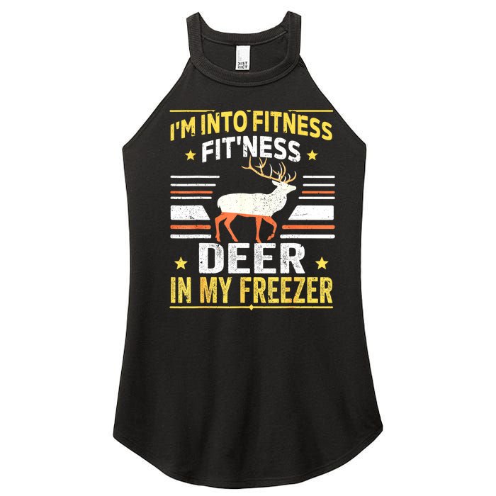 Im Into Fitness Deer Freezer Funny Dad Hunter Deer Hunting Women's Perfect Tri Rocker Tank