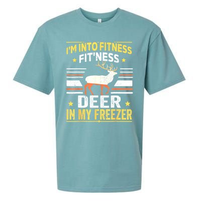 Im Into Fitness Deer Freezer Funny Dad Hunter Deer Hunting Sueded Cloud Jersey T-Shirt