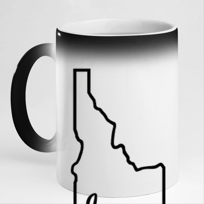 Idaho Iowa Funny Geography Mix Up Joke Idawa State Pride 11oz Black Color Changing Mug