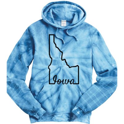 Idaho Iowa Funny Geography Mix Up Joke Idawa State Pride Tie Dye Hoodie