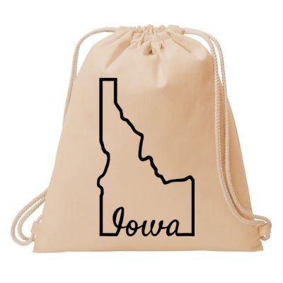 Idaho Iowa Funny Geography Mix Up Joke Idawa State Pride Drawstring Bag