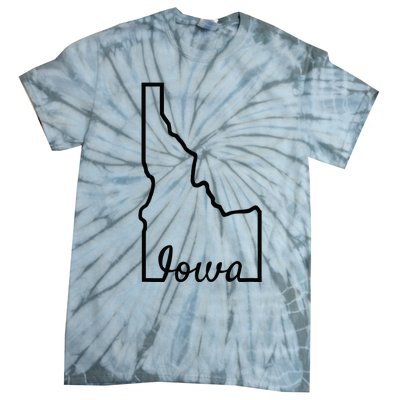 Idaho Iowa Funny Geography Mix Up Joke Idawa State Pride Tie-Dye T-Shirt