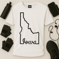 Idaho Iowa Funny Geography Mix Up Joke Idawa State Pride Cooling Performance Crew T-Shirt