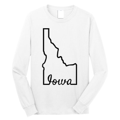 Idaho Iowa Funny Geography Mix Up Joke Idawa State Pride Long Sleeve Shirt