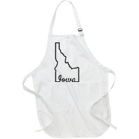 Idaho Iowa Funny Geography Mix Up Joke Idawa State Pride Full-Length Apron With Pockets