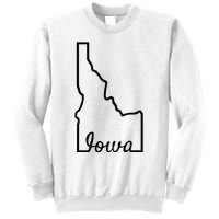 Idaho Iowa Funny Geography Mix Up Joke Idawa State Pride Sweatshirt