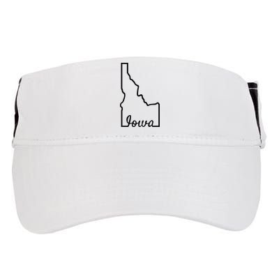 Idaho Iowa Funny Geography Mix Up Joke Idawa State Pride Adult Drive Performance Visor