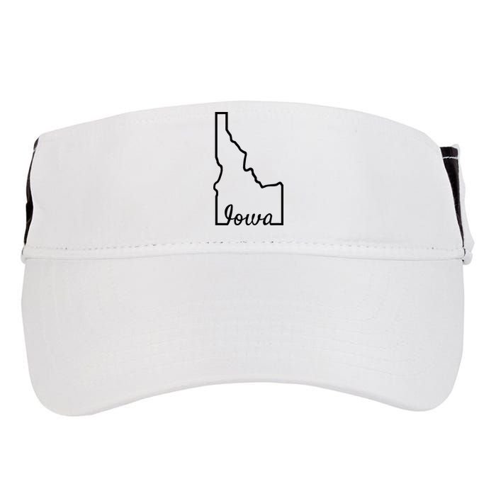 Idaho Iowa Funny Geography Mix Up Joke Idawa State Pride Adult Drive Performance Visor