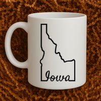 Idaho Iowa Funny Geography Mix Up Joke Idawa State Pride Mug