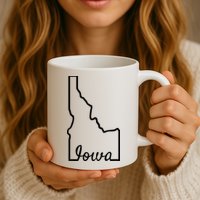 Idaho Iowa Funny Geography Mix Up Joke Idawa State Pride Mug