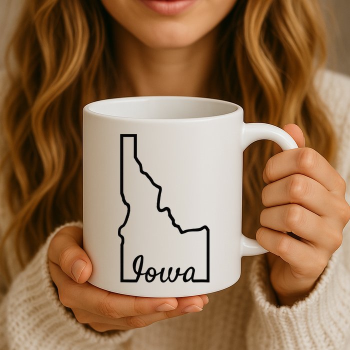 Idaho Iowa Funny Geography Mix Up Joke Idawa State Pride Mug