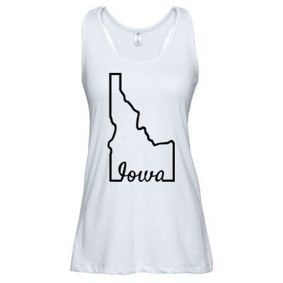 Idaho Iowa Funny Geography Mix Up Joke Idawa State Pride Ladies Essential Flowy Tank