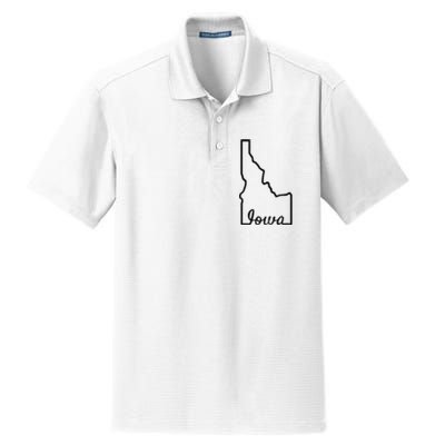 Idaho Iowa Funny Geography Mix Up Joke Idawa State Pride Dry Zone Grid Polo