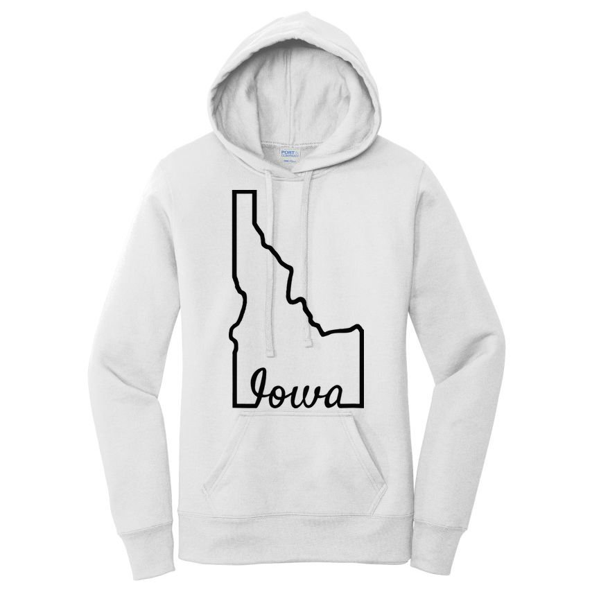 Idaho Iowa Funny Geography Mix Up Joke Idawa State Pride Women's Pullover Hoodie