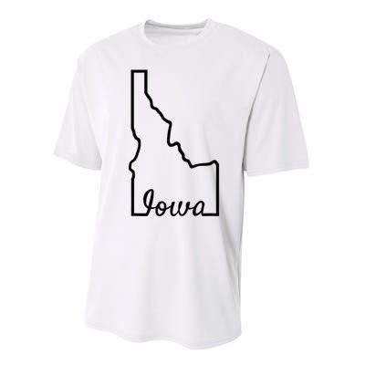 Idaho Iowa Funny Geography Mix Up Joke Idawa State Pride Performance Sprint T-Shirt