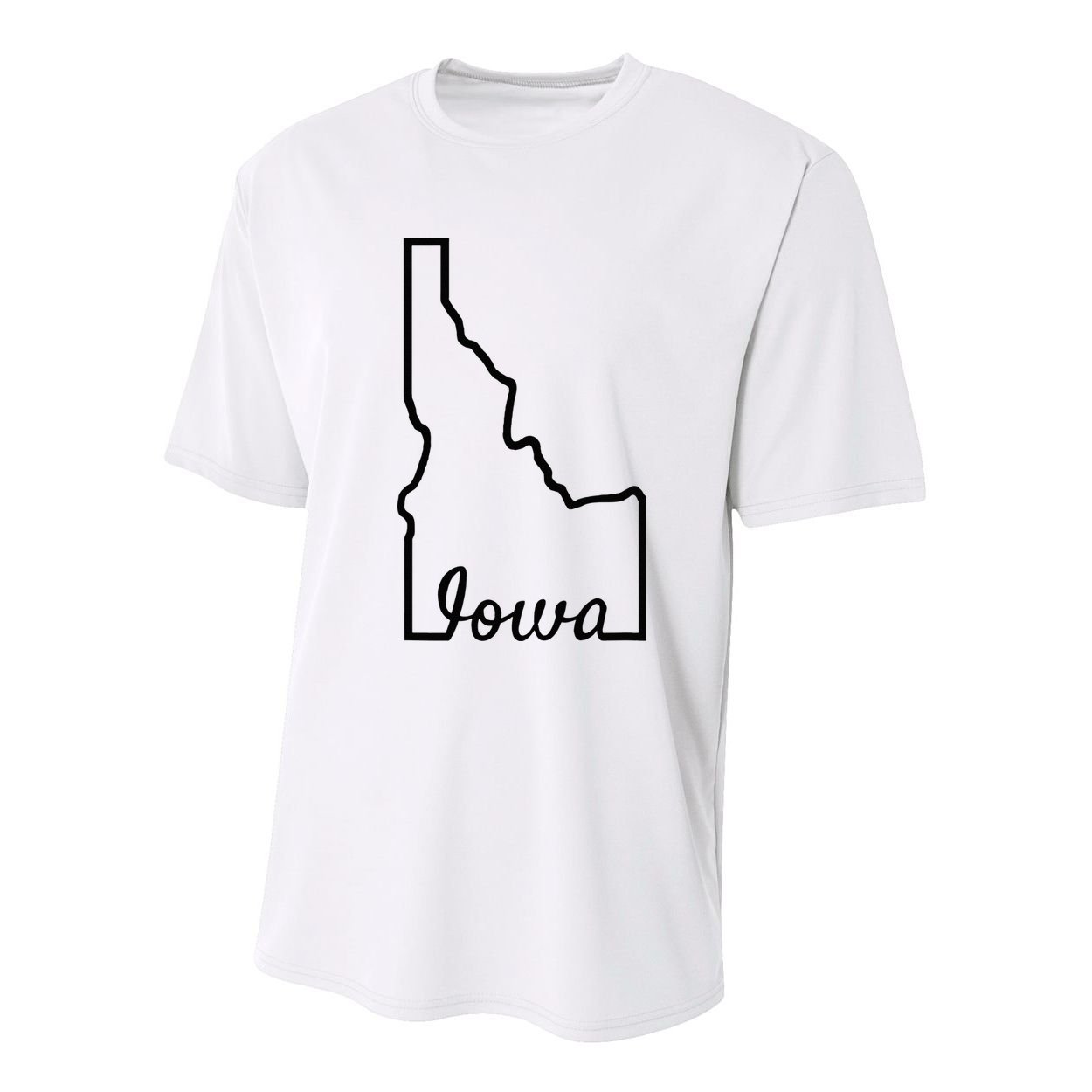 Idaho Iowa Funny Geography Mix Up Joke Idawa State Pride Youth Performance Sprint T-Shirt