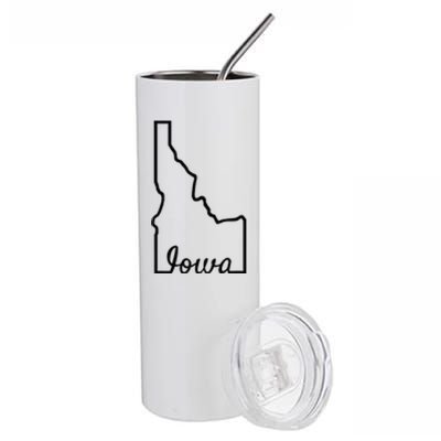 Idaho Iowa Funny Geography Mix Up Joke Idawa State Pride Stainless Steel Tumbler