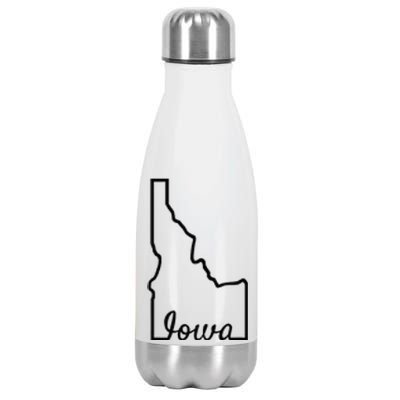 Idaho Iowa Funny Geography Mix Up Joke Idawa State Pride Stainless Steel Insulated Water Bottle