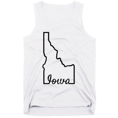 Idaho Iowa Funny Geography Mix Up Joke Idawa State Pride Tank Top