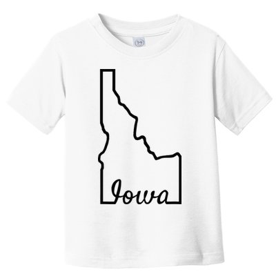 Idaho Iowa Funny Geography Mix Up Joke Idawa State Pride Toddler T-Shirt