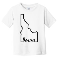 Idaho Iowa Funny Geography Mix Up Joke Idawa State Pride Toddler T-Shirt