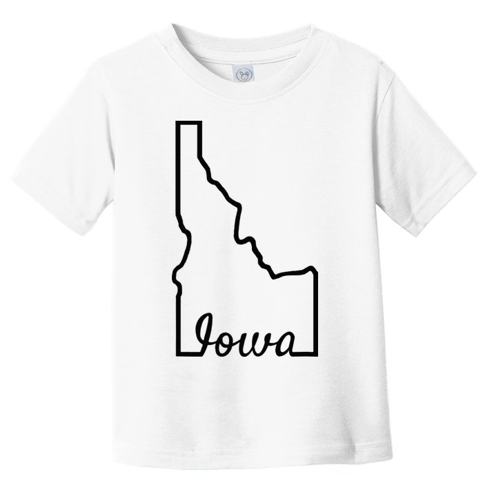 Idaho Iowa Funny Geography Mix Up Joke Idawa State Pride Toddler T-Shirt