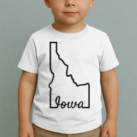 Idaho Iowa Funny Geography Mix Up Joke Idawa State Pride Toddler T-Shirt