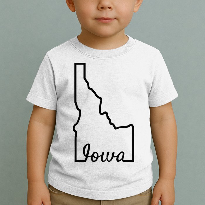 Idaho Iowa Funny Geography Mix Up Joke Idawa State Pride Toddler T-Shirt
