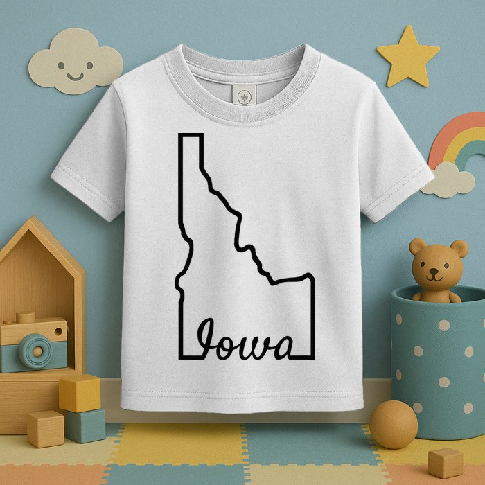 Idaho Iowa Funny Geography Mix Up Joke Idawa State Pride Toddler T-Shirt