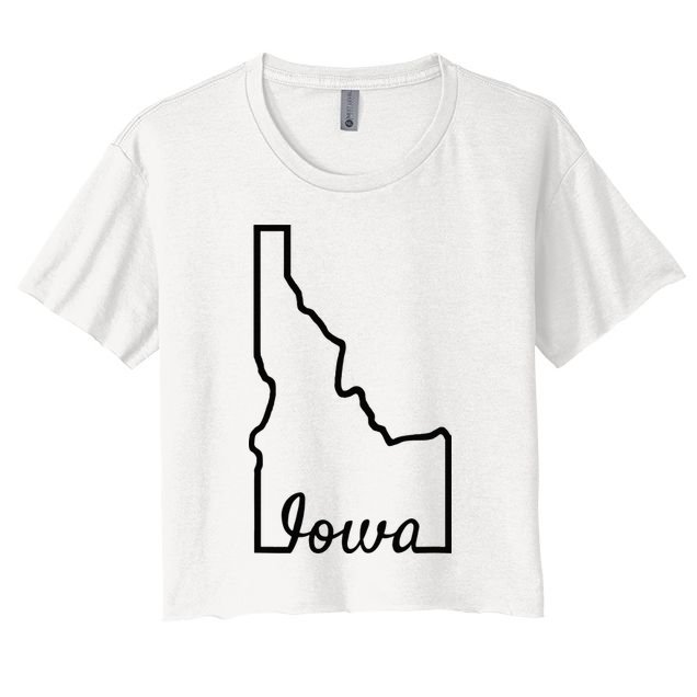 Idaho Iowa Funny Geography Mix Up Joke Idawa State Pride Crop Top