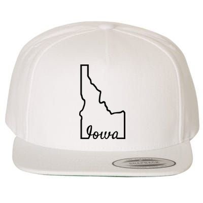 Idaho Iowa Funny Geography Mix Up Joke Idawa State Pride Wool Snapback Cap