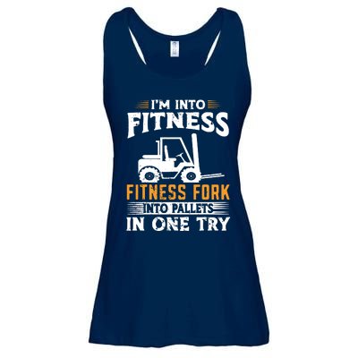 Im Into Fitness Funny Forklift Operator Ladies Essential Flowy Tank