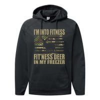 IM Into Fitness FitNess Deer In My Freezer Hunting Deer Performance Fleece Hoodie